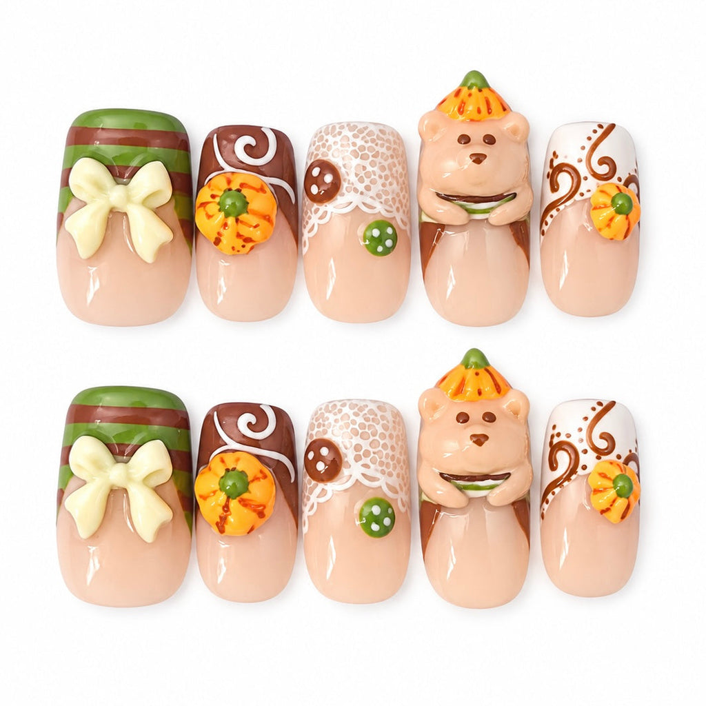 Cozy Pumpkin Bear